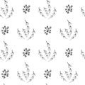 Stylized grass on a white background, seamless Royalty Free Stock Photo